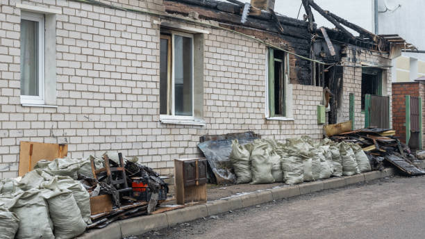 Professional Fire Damage Removal technician working in Glyndon, MN
